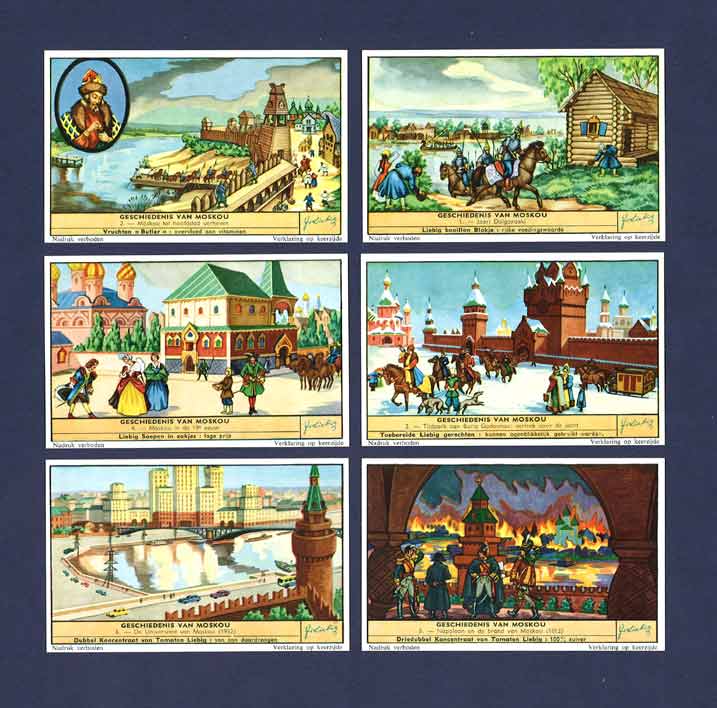 Liebig - Set Of X 6 - S 1723 / F 1712 - The History Of Moscow  - 1959