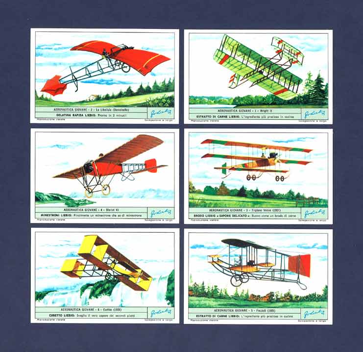 Liebig - Set Of X 6 - S 1827 / F 1824 - Early Aviation - 1968