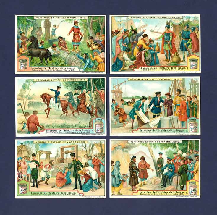 Liebig - Set Of X 6 - S  955 / F 954 - Episodes From Russian History - 1909