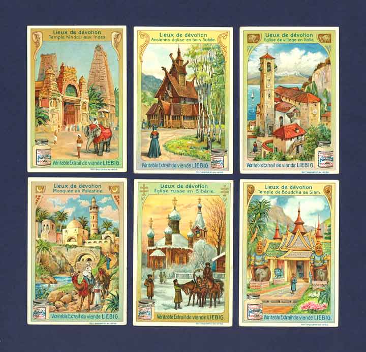 Liebig - Set Of X 6 - S  821 / F 824 - Places Of Worship - 1905