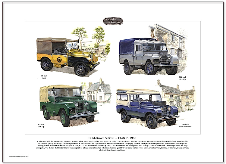 Golden Era Print - Land Rover - Land Rover Series I - 1948 To 1958