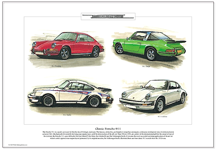 Golden Era Print - Porsche - Classic Porsche 911