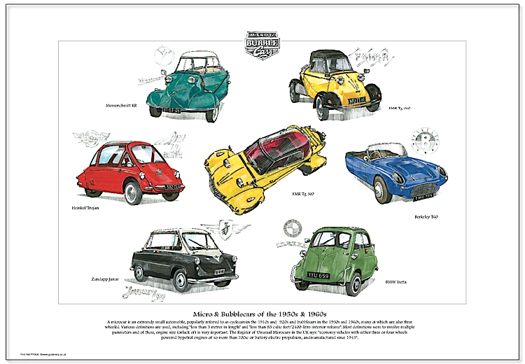 Golden Era Print - Micro & Bubblecars - Micro & Bubblecars Of The 1950s & 1960s