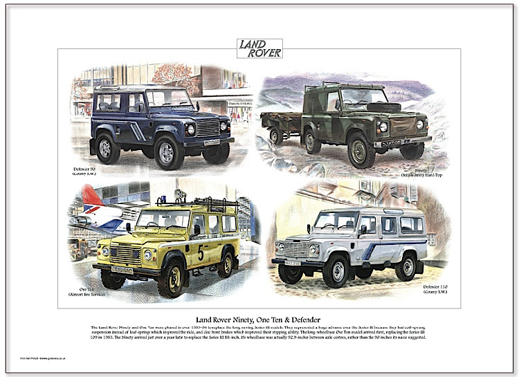 Golden Era Print - Land Rover - Land Rover Ninety, One Ten & Defender