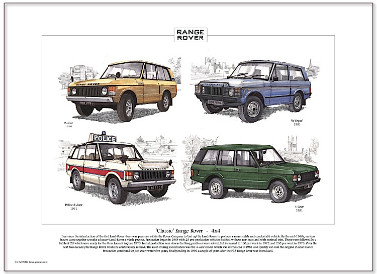 Golden Era Print - Range Rover - Classic Range Rover - 4 X 4