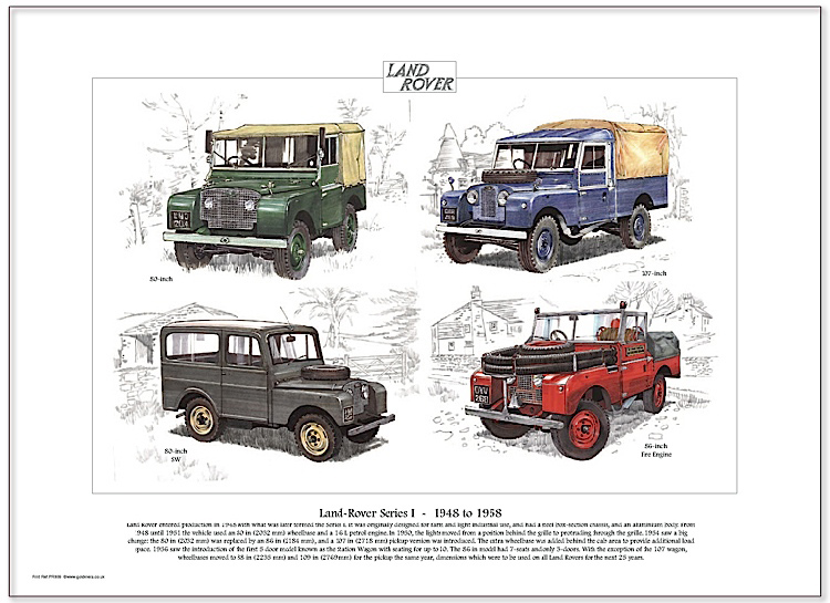Golden Era Print - Land Rover - Land Rover Series I - 1948 To 1958