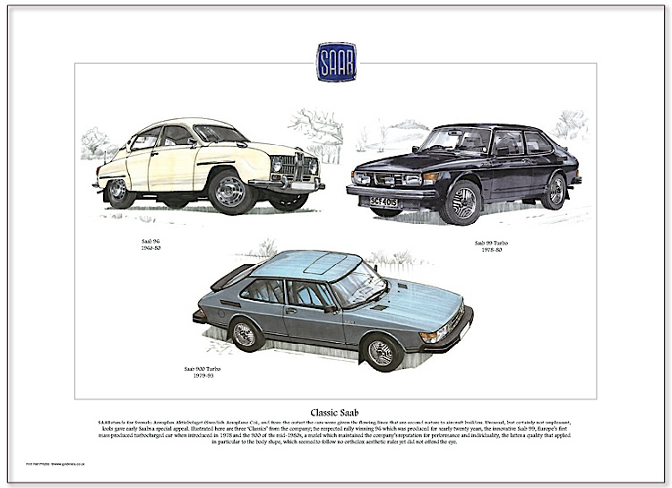 Golden Era Print - Saab - Classic Saab