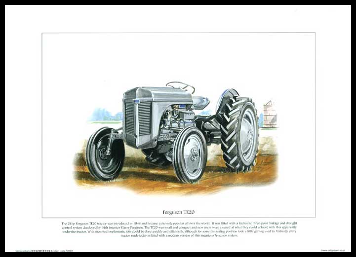 Rogerstock Ltd. - Tractor Print - Ferguson Te20