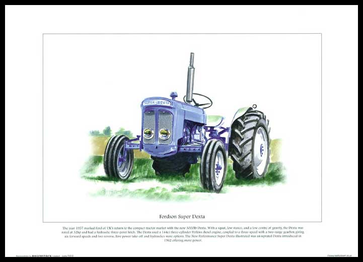 Rogerstock Ltd. - Tractor Print - Fordson Super Dexta