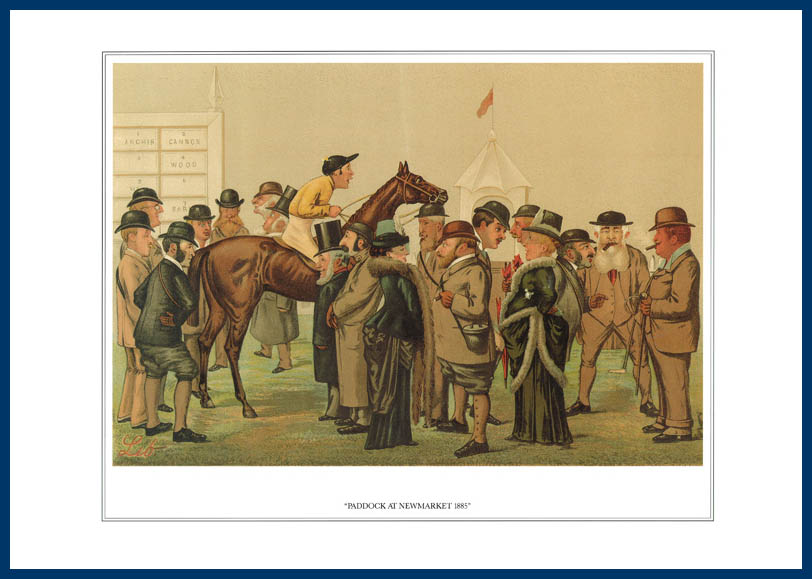 Pack Of 20 Prints - Vanity Fair Reprints - From Our Fantastic Set Of 16 Racehorses - Paddock At Newmarket 1885