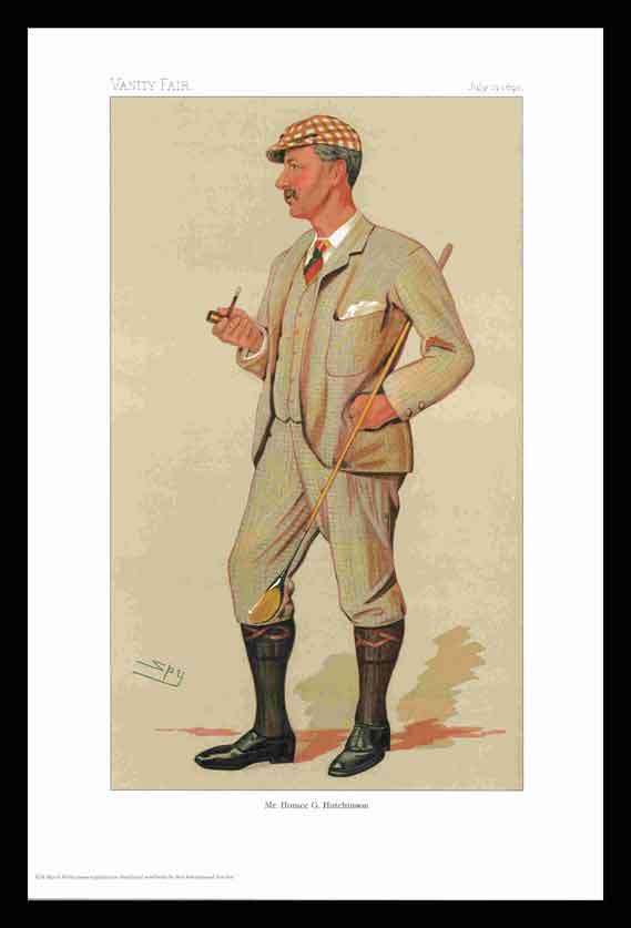 Pack Of 20 Prints - Vanity Fair Reprints - From Our Fantastic Set Of 8 Golfers - Mr. Horace G. Hutchinson