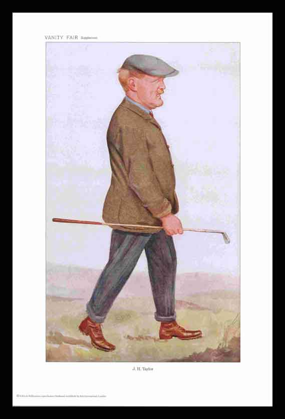 Pack Of 20 Prints - Vanity Fair Reprints - From Our Fantastic Set Of 8 Golfers - J. H. Taylor