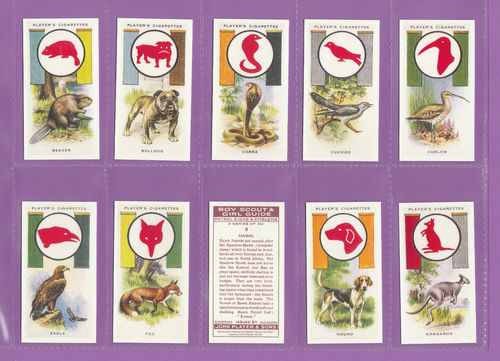 Card Collectors Society - Set Of 50 Player's ' Boy Scout & Girl Guides ' Cards