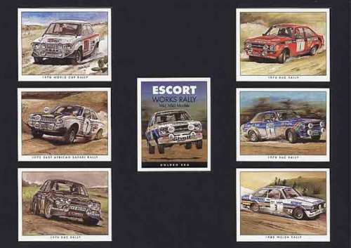 Golden Era - Set Of 7 Escort Works Rally Cards - 1999