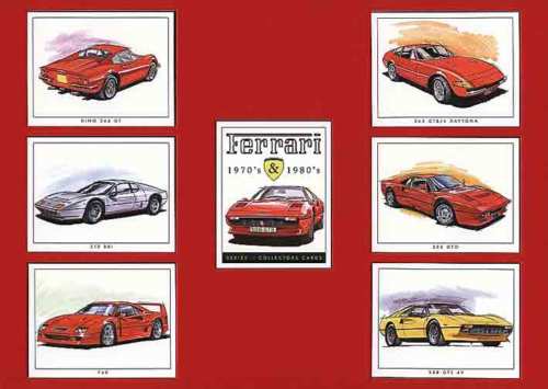Golden Era - Set Of 7 Ferrari 70's & 80's Cards - 2003
