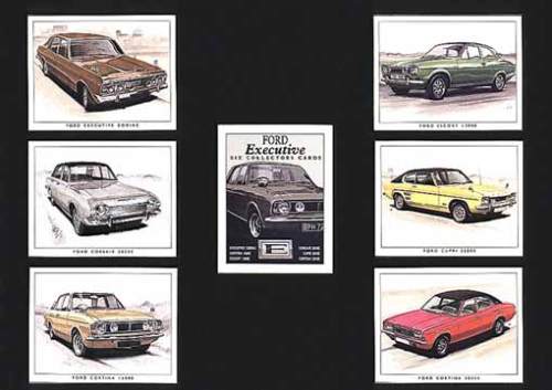 Golden Era - Set Of 7 Ford Rs Models Cards - 2001