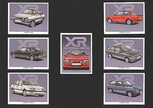 Golden Era - Set Of 7 Ford Xr Models Cards - 2001