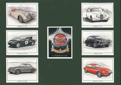 Golden Era - Set Of 7 Jaguar Classics Cards - 1992