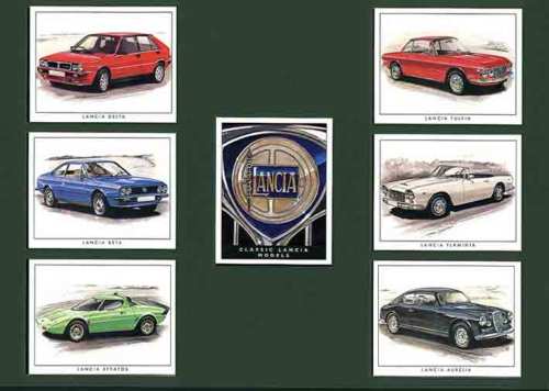 Golden Era - Set Of 7 Lancia Cards - 1998