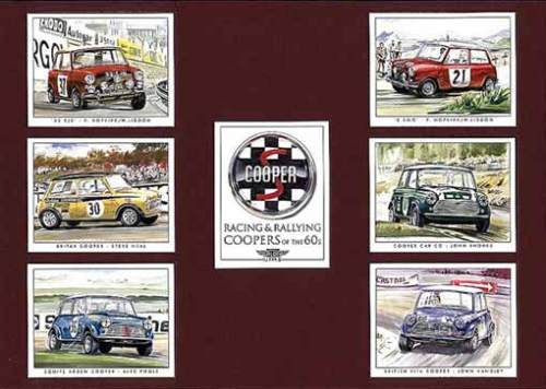 Golden Era - Set Of 7 Racing Mini Cooper Cards - 2000