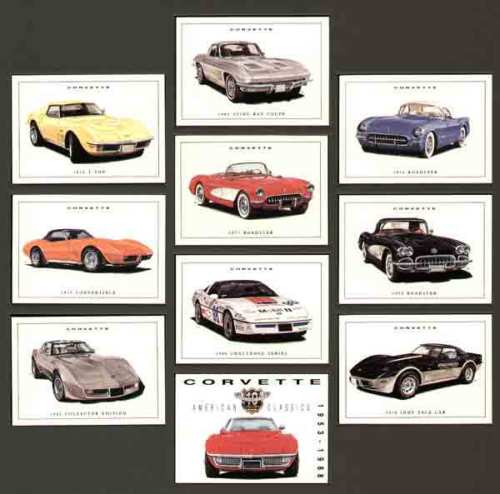 Golden Era - Set Of Xl10 Corvette Cards - 1994
