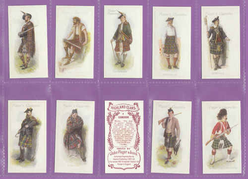 Imperial Publishing Ltd - Set Of 25 Player's ' Highland Clans ' Cards