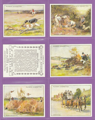 Imperial Publishing Ltd - Set Of 25 Large Player's ' Country Sports ' Cards
