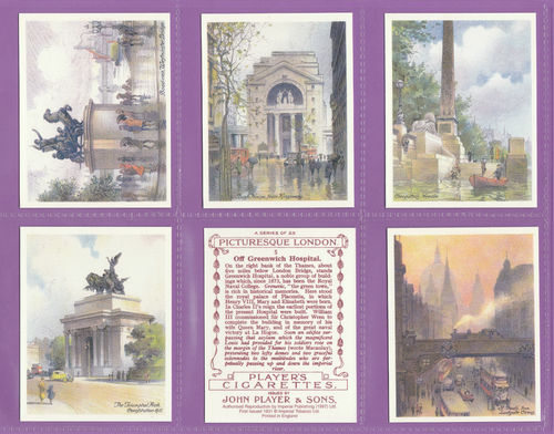 Imperial Publishing Ltd - Set Of 25 Large Player's ' Picturesque London ' Cards