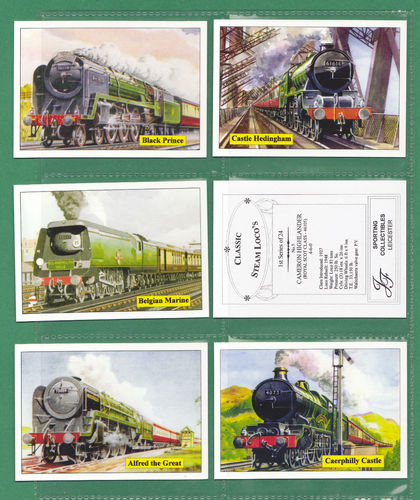 Jf Sporting Collectibles - Set Of Xl 24 Classic Steam Locomotives 1st