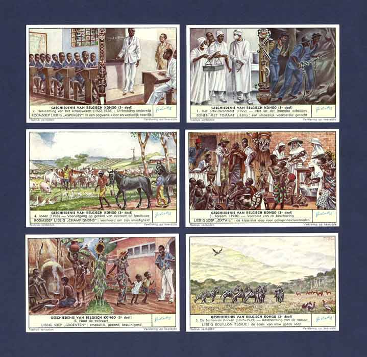 Liebig - Set Of X 6 - S 1547 / F 1547 - History Of The Belgian Congo Iii - 1952