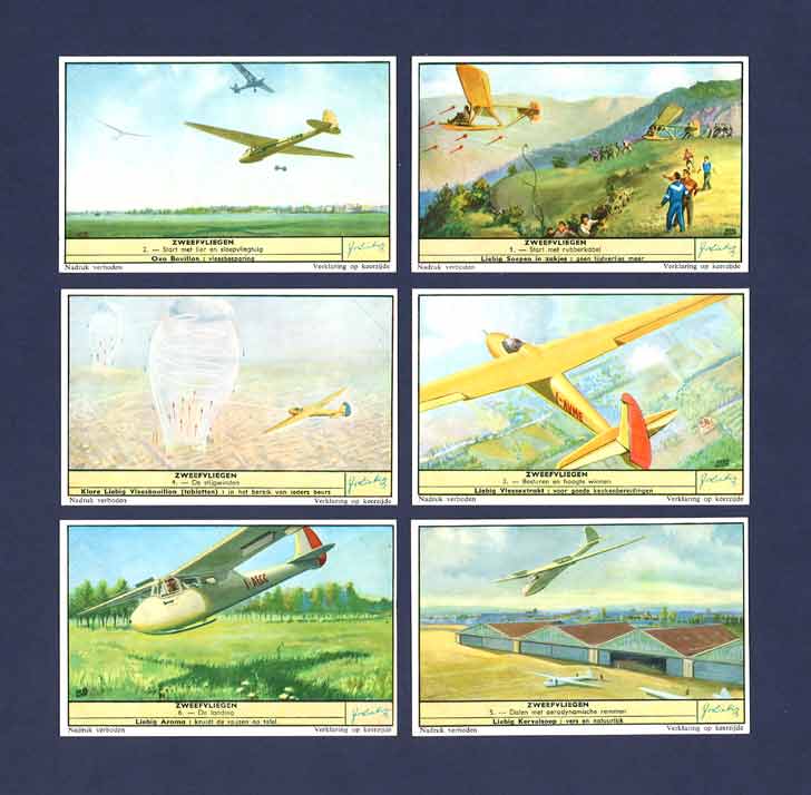 Liebig - Set Of X 6 - S 1683 / F 1680 - Wind Flight  - 1957