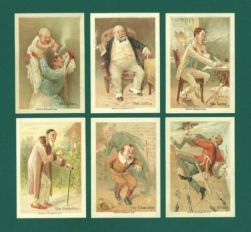 Nostalgia Classics - Set Of P 7 - Cope Bros. ' The Seven Ages Of Man ' Cards