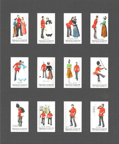 Nostalgia Reprints - Set Of 12 - Faulkner ' Military Terms 1st Series ' Cards