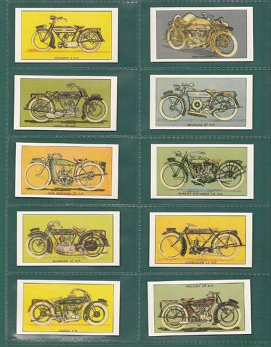 Nostalgia Reprints - Set Of 20 - D. C. Thomson ' Motor Cycles ' Cards