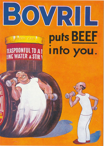 Robert opie advertising postcard - bovril