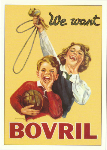 Robert opie advertising postcard - bovril