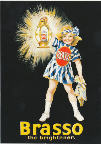 Robert opie advertising postcard - brasso the brightener