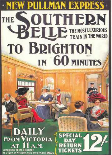 Robert Opie Advertising Postcard - By Rail - London To Brighton