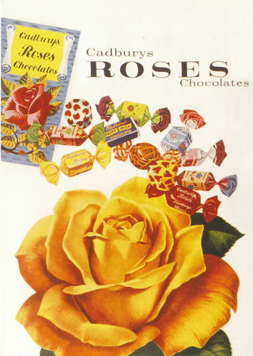 Robert Opie Advertising Postcard - Cadbury's Roses Chocolates
