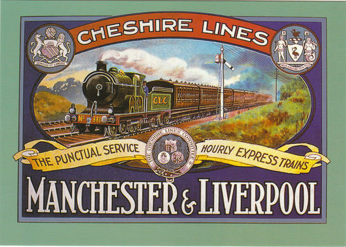 Robert Opie Advertising Postcard - Cheshire Lines Manchester & Liverpool