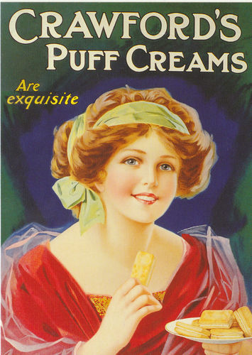 Robert Opie Advertising Postcard - Crawford's Puff Creams
