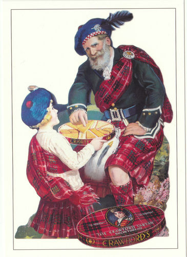 Robert Opie Advertising Postcard - Crawford's Tartan Shortbread