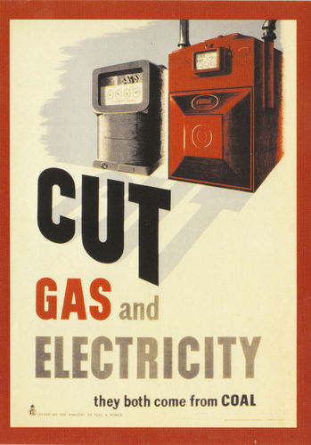 Robert Opie Advertising Postcard - Cut Gas And Electricity