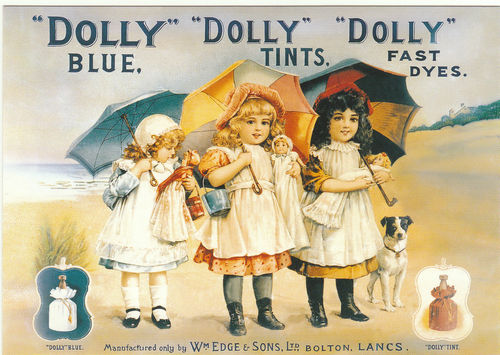 Robert Opie Advertising Postcard - Dolly Blue, Tints & Fast Dyes