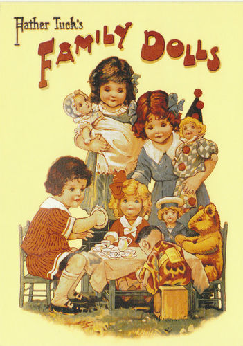 Robert Opie Advertising Postcard - Father Tuck's Family Dolls