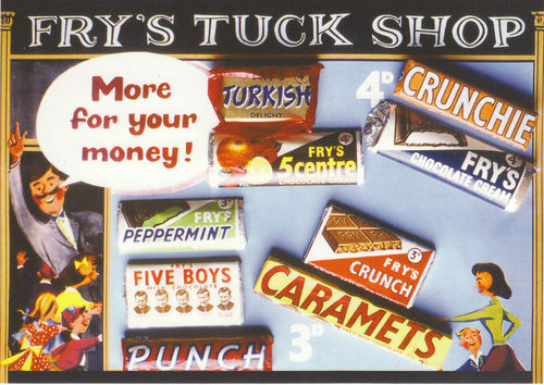 Robert opie advertising postcard - fry's tuck shop
