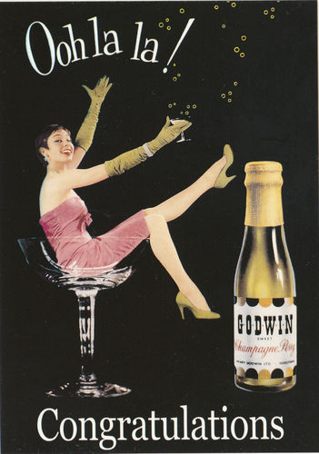 Robert Opie Advertising Postcard - Godwin Champagne Perry