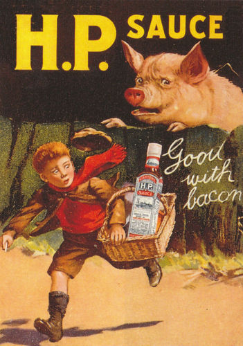 Robert opie advertising postcard - h.p. sauce