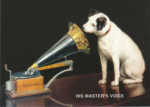 Robert Opie Advertising Postcard - His Master's Voice