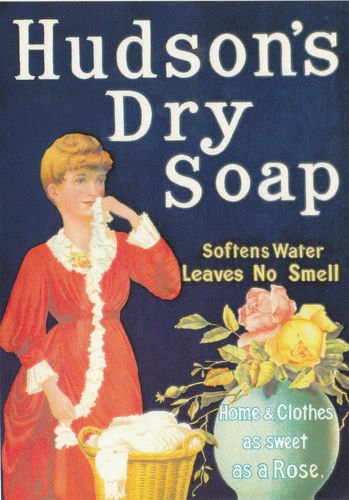 Robert Opie Advertising Postcard - Hudson's Dry Soap